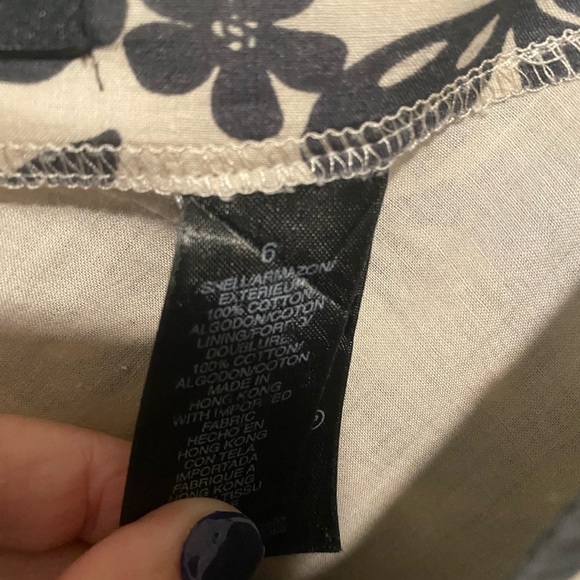 DKNY Jeans 100% Cotton Flower Print Skirt Size 6, Fully Lined, Side Zip - Picture 12 of 12